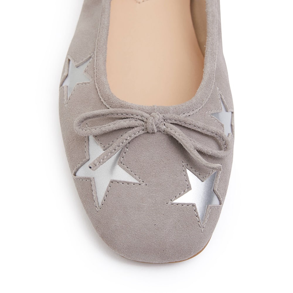 Astral Flat in Grey Suede