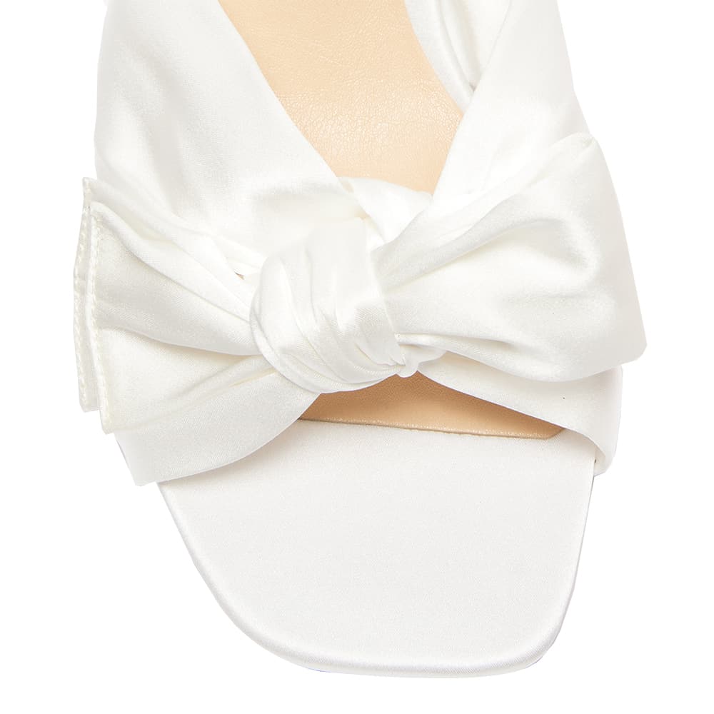 Aurora Heel in Ivory Satin