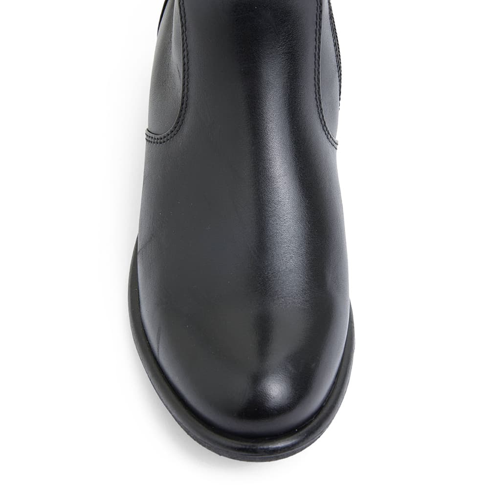 Bachelor Long Boot in Black Leather | Sandler | Shoe HQ