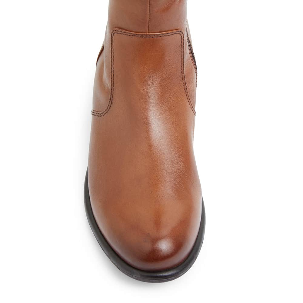 Bachelor Long Boot in Mid Brown Leather | Sandler | Shoe HQ