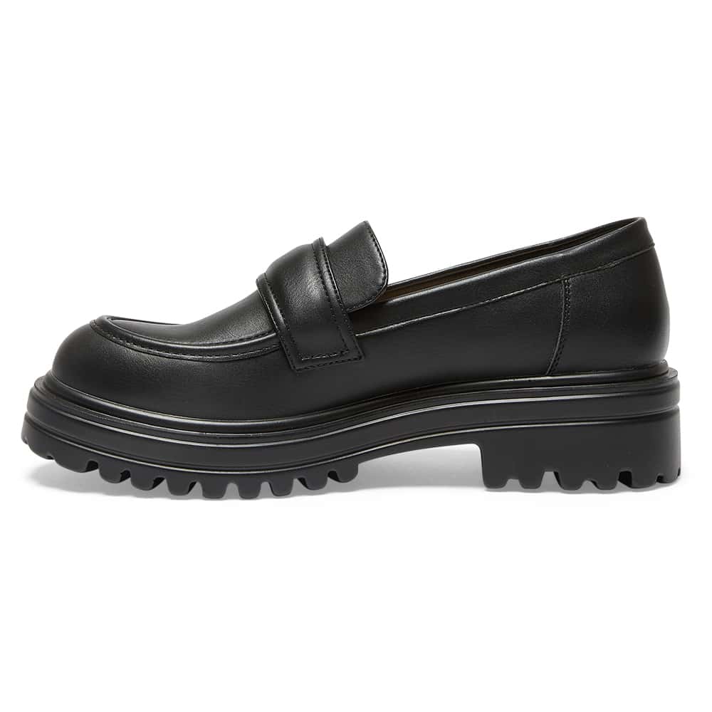 Bandit Loafer in Black Smooth