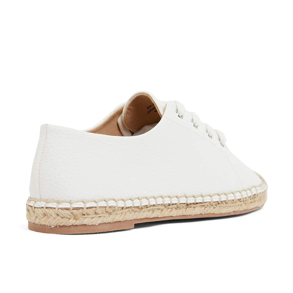 Bayside Sneaker in White Smooth