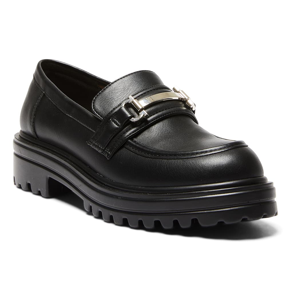 Belinda Loafer in Black Smooth