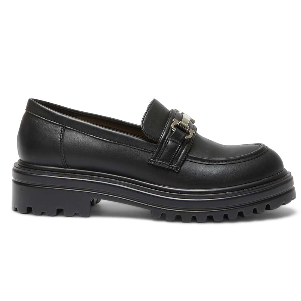 Belinda Loafer in Black Smooth