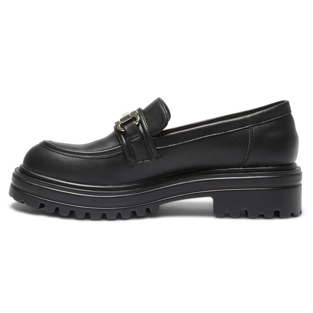 Belinda Loafer in Black Smooth