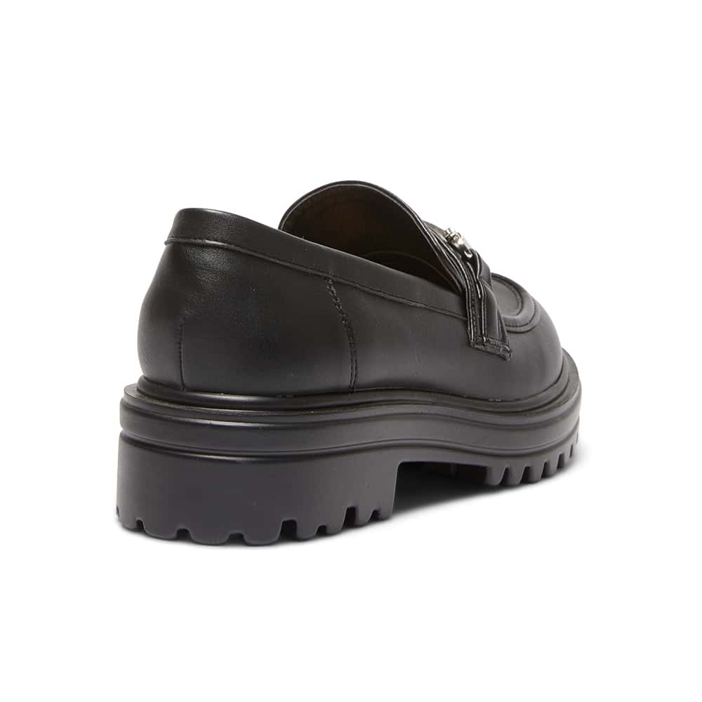 Belinda Loafer in Black Smooth