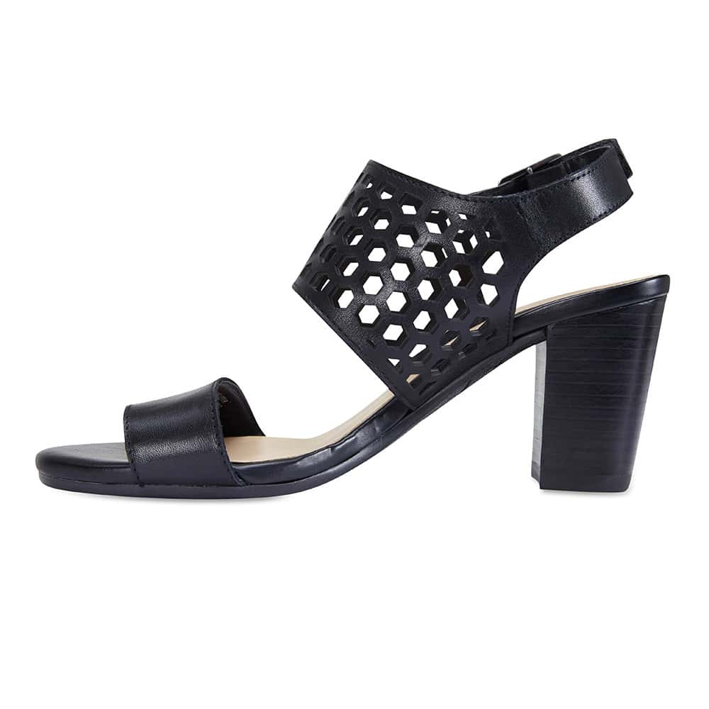 Benson Heel in Black Leather