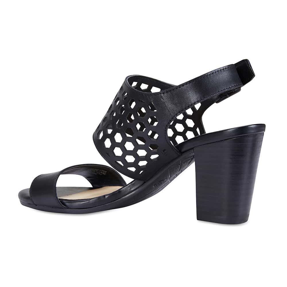 Benson Heel in Black Leather