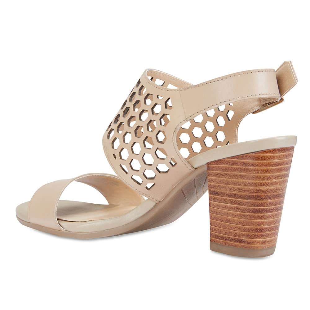 Benson Heel in Nude Leather