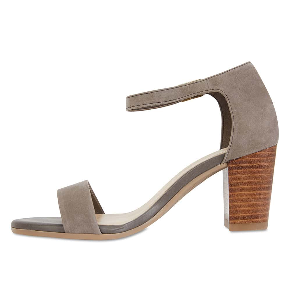 Beyond Heel in Taupe Suede