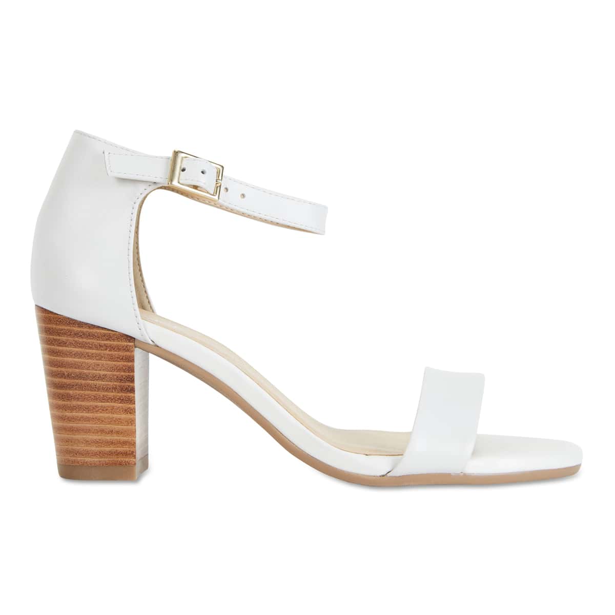 Beyond Heel in White Leather