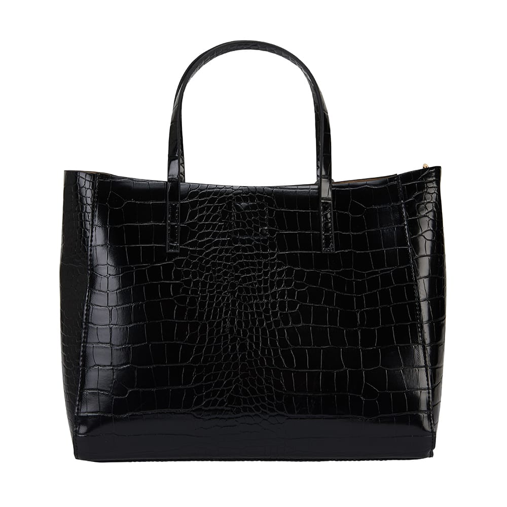 Billi Handbag in Black Croc