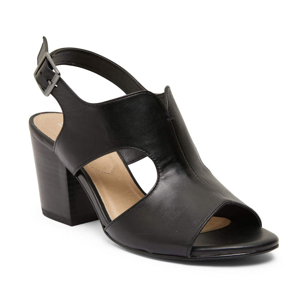 Blaze Heel in Black Leather | Sandler | Shoe HQ