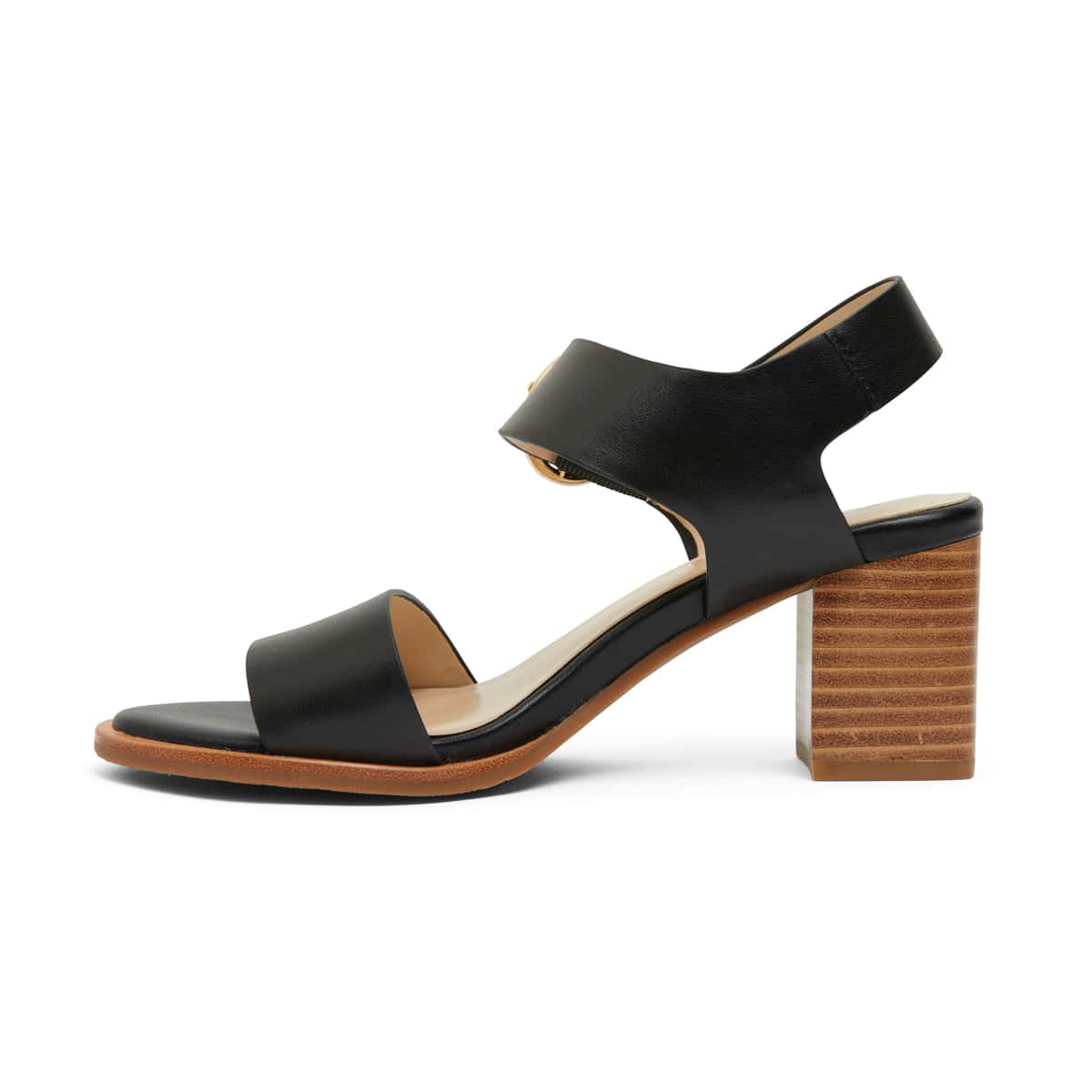 Bolivia Heel in Black Leather