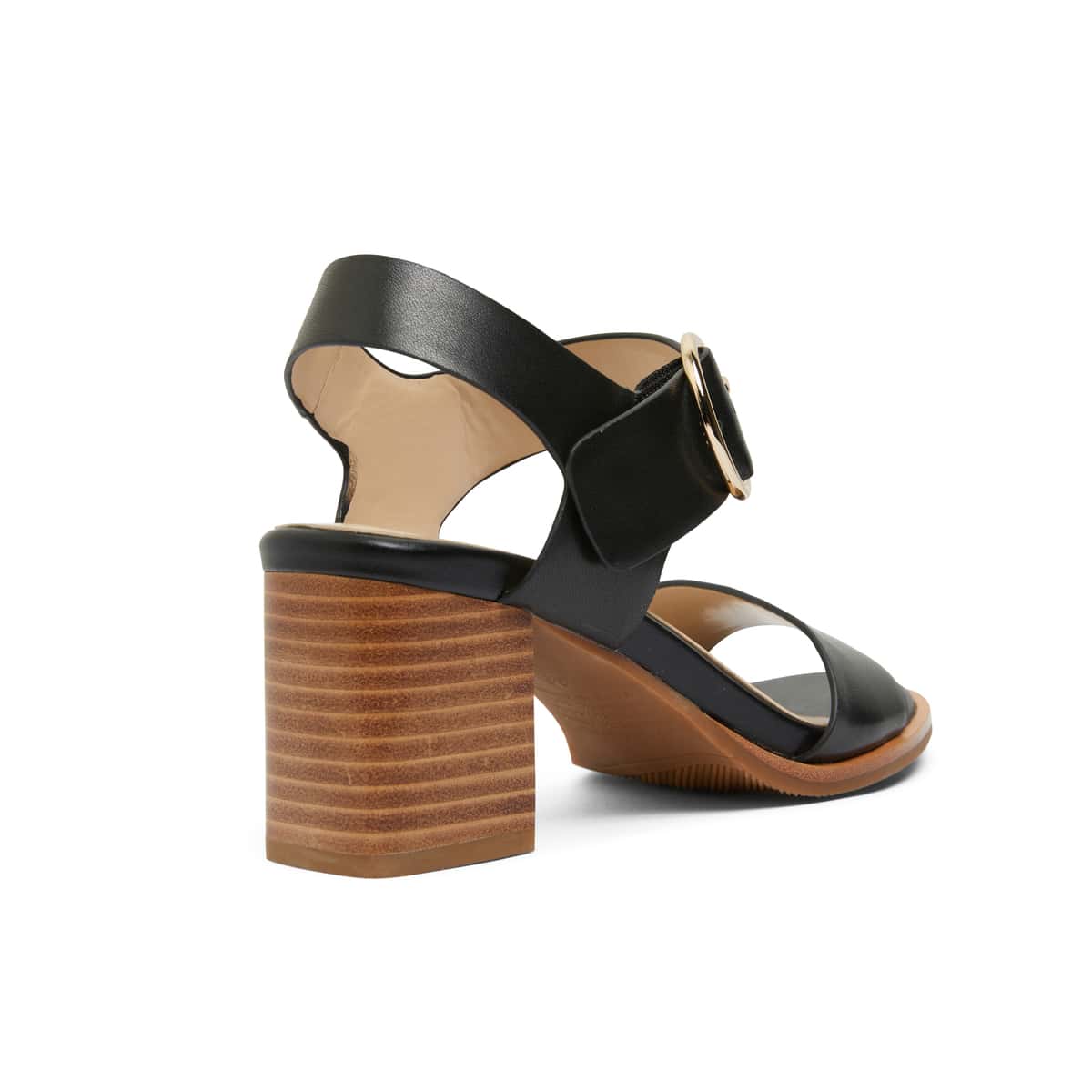 Bolivia Heel in Black Leather