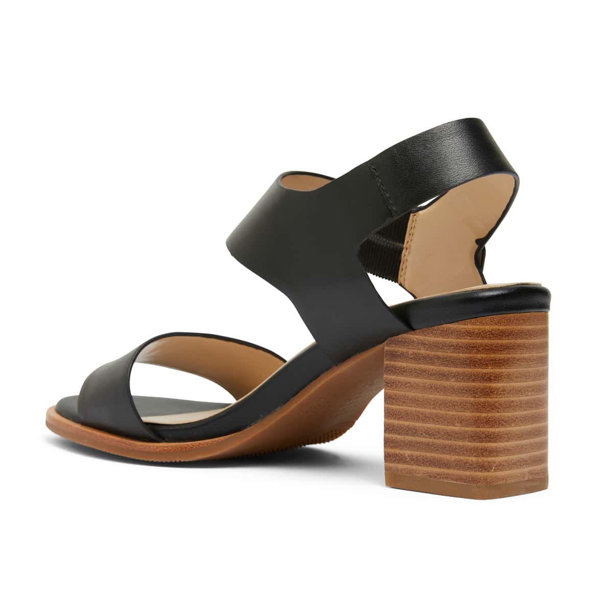 Bolivia Heel in Black Leather