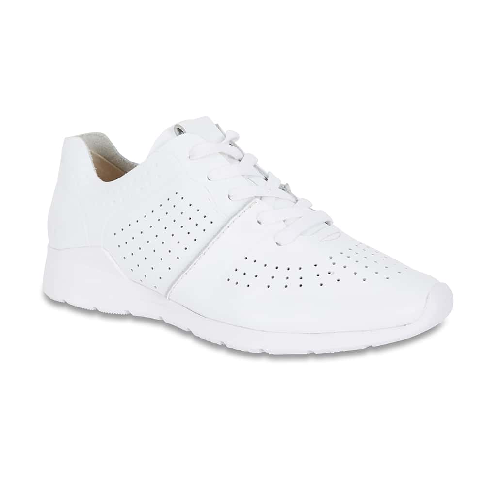 Bolt Sneaker in White Leather