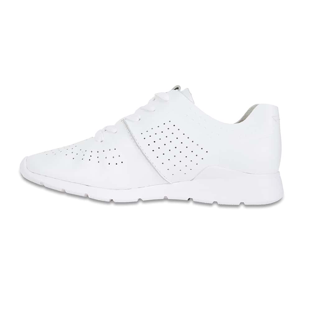 Bolt Sneaker in White Leather