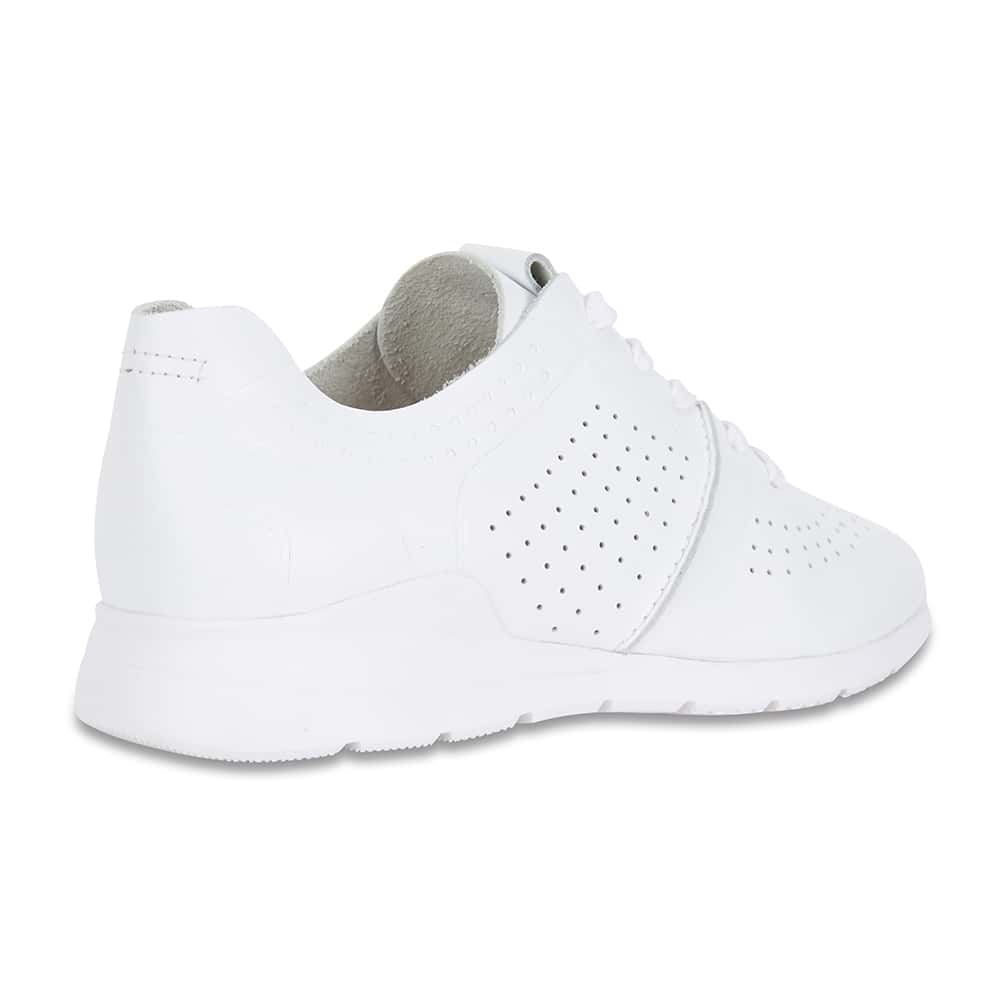 Bolt Sneaker in White Leather
