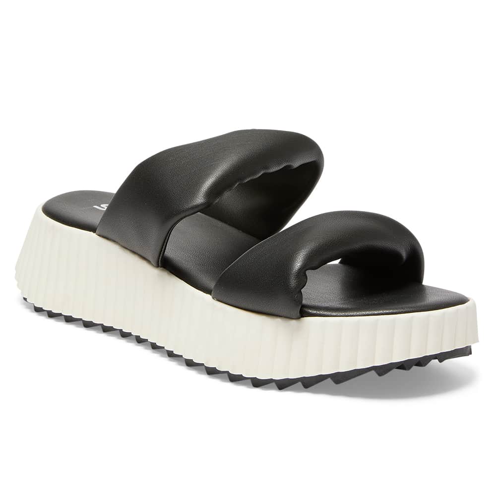 Callie Slide in Black Smooth