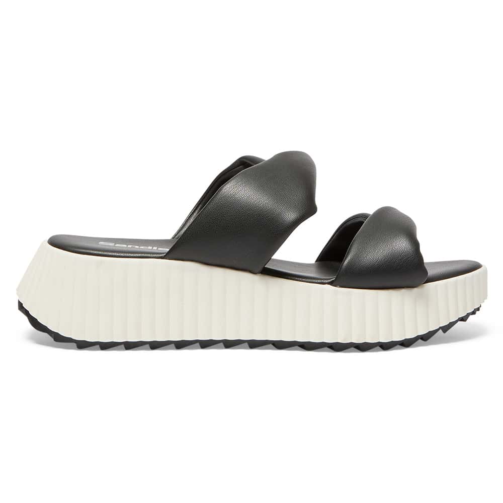 Callie Slide in Black Smooth