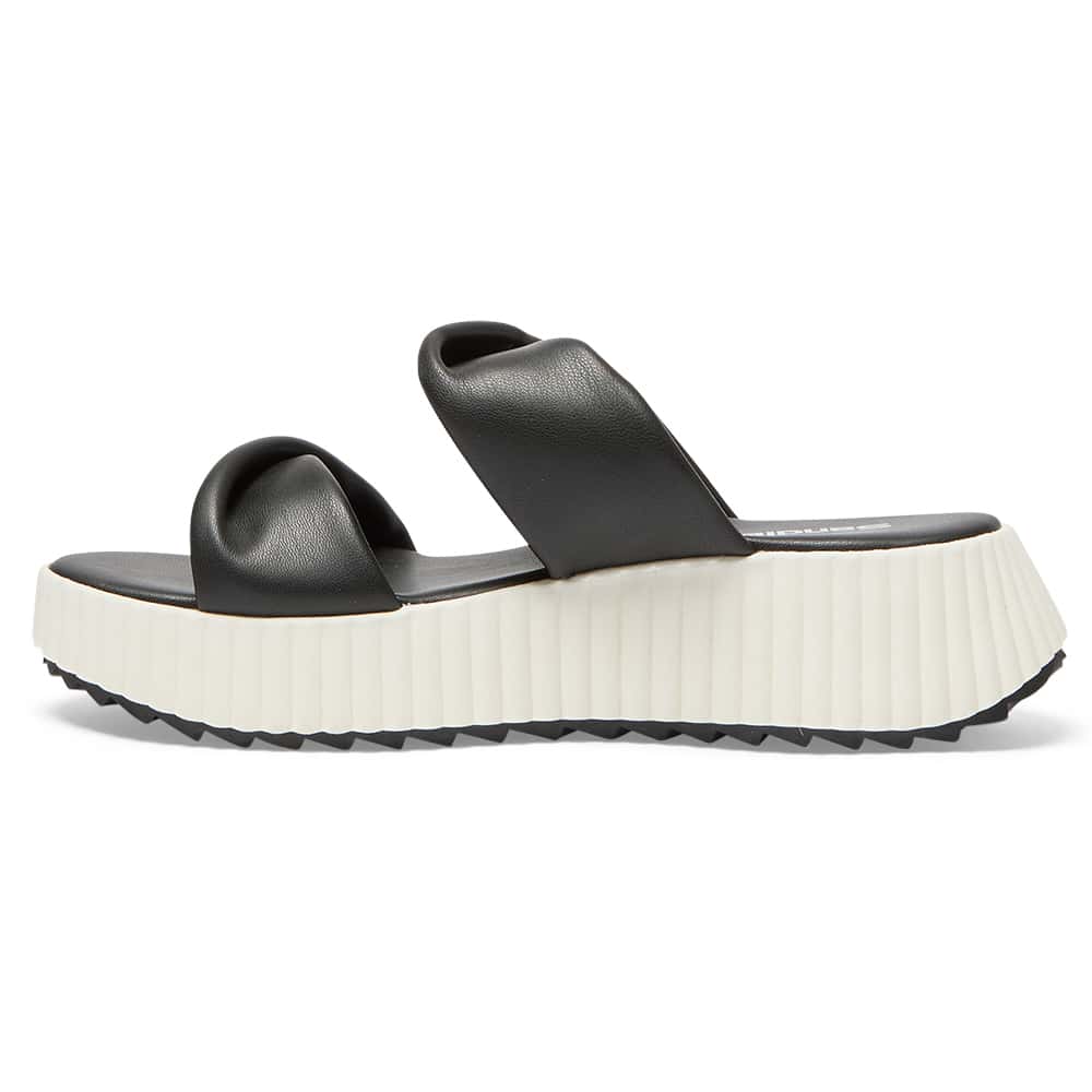 Callie Slide in Black Smooth