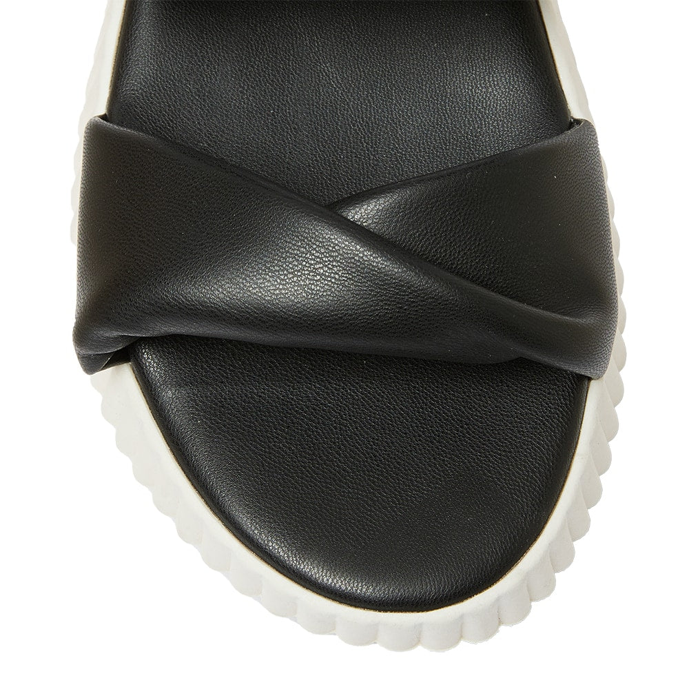 Callie Slide in Black Smooth