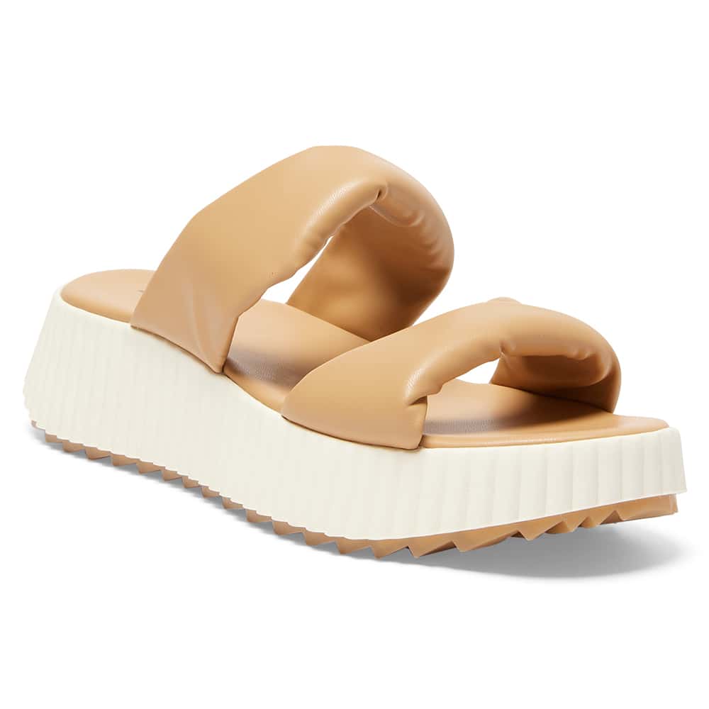 Callie Slide in Camel Smooth