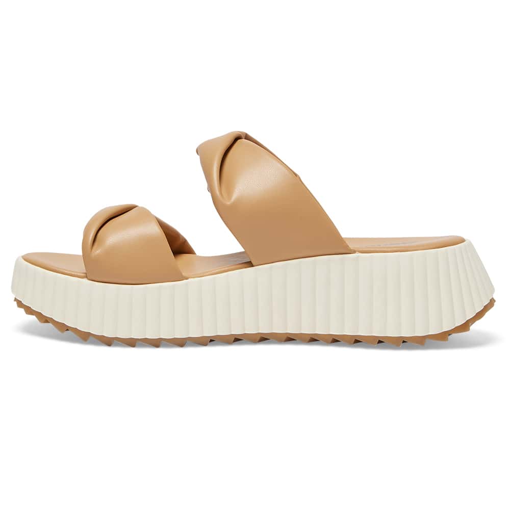 Callie Slide in Camel Smooth