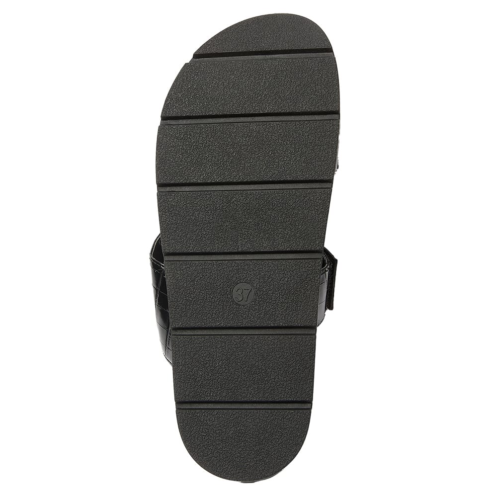 Calvin Slide in Black Croc