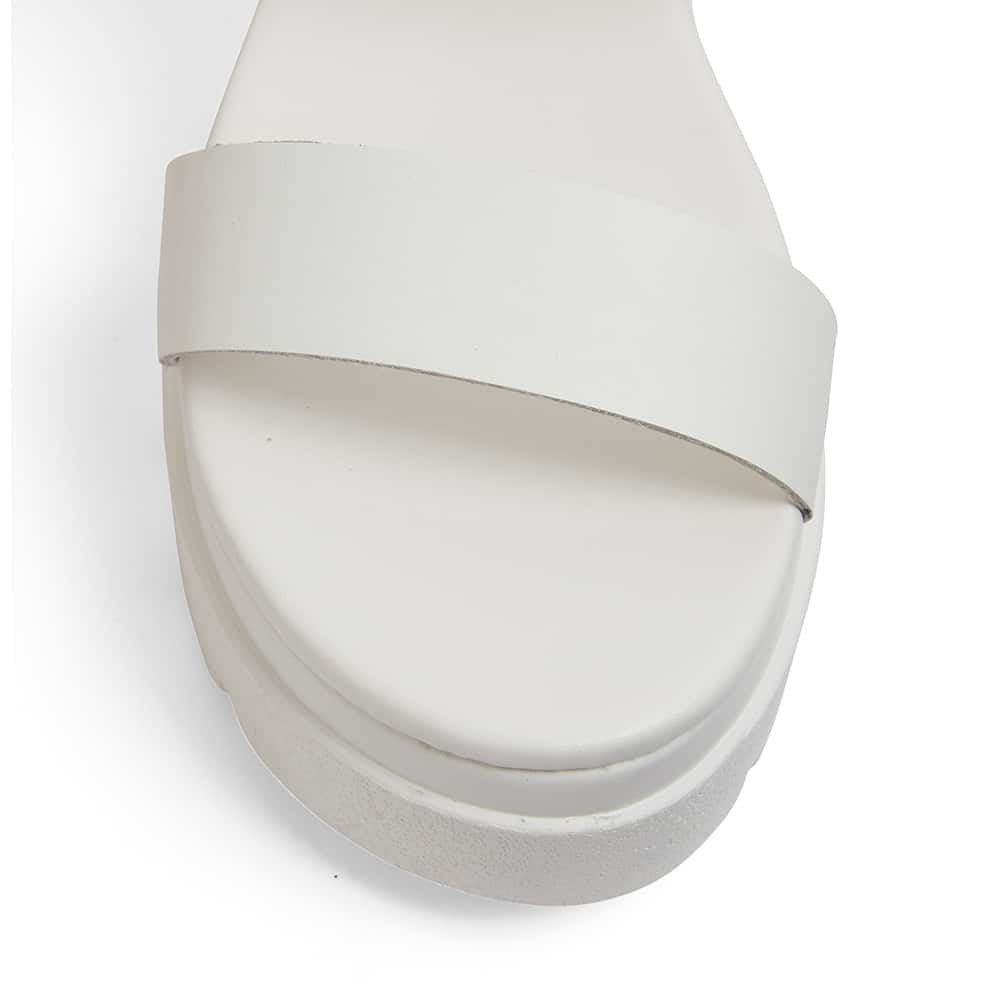 Carly Heel in White Leather