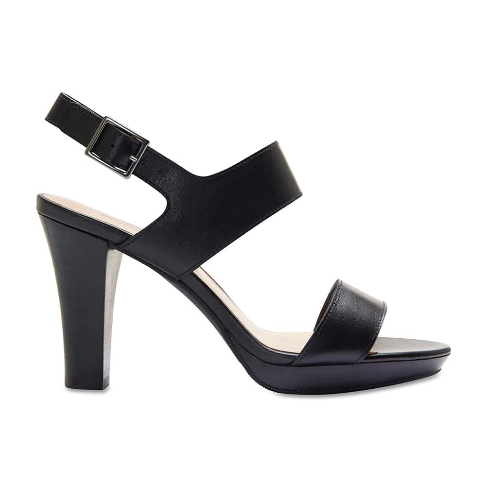 Coco Heel in Black Leather