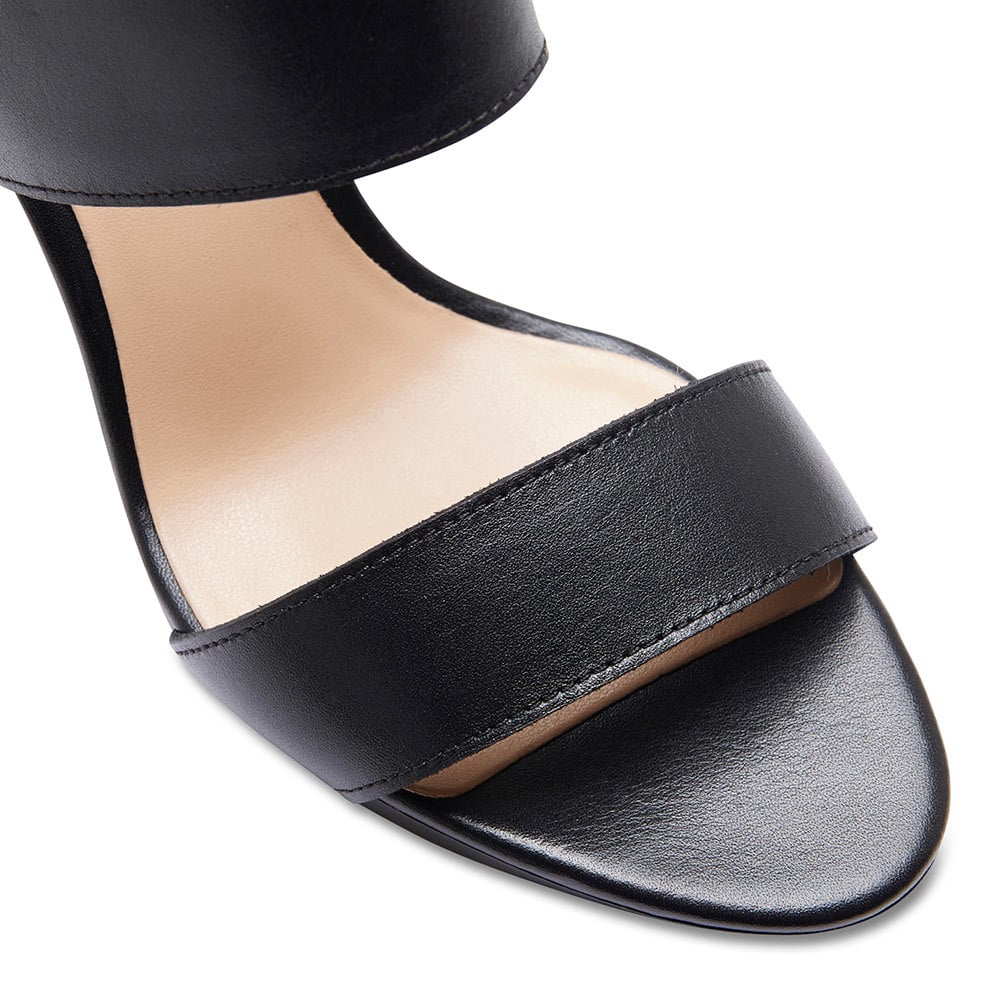 Coco Heel in Black Leather