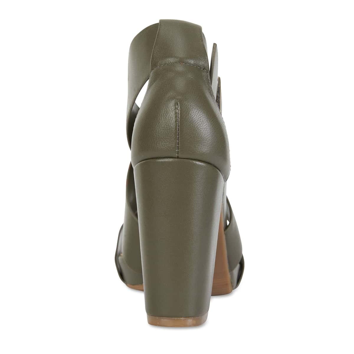 Congo Heel in Khaki Leather