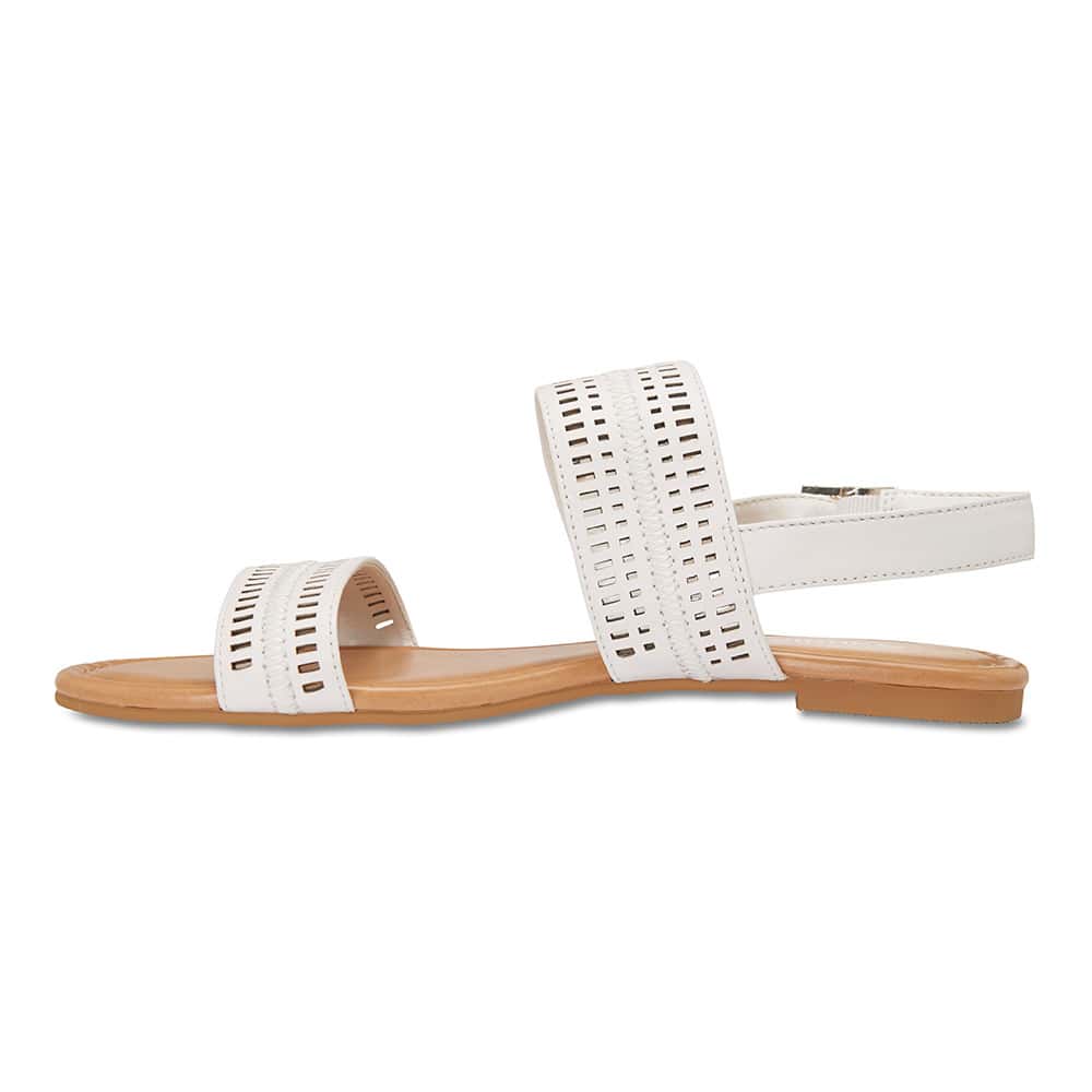 Dainty Sandal in White Leather