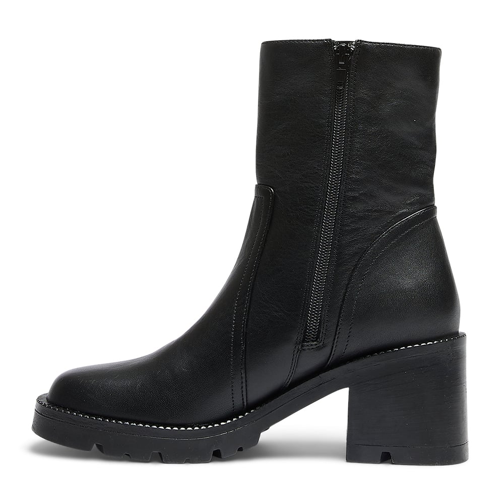Damon Boot in Black Leather