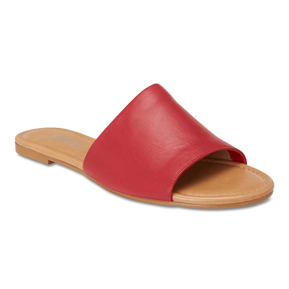 Dana Slide in Cherry Leather
