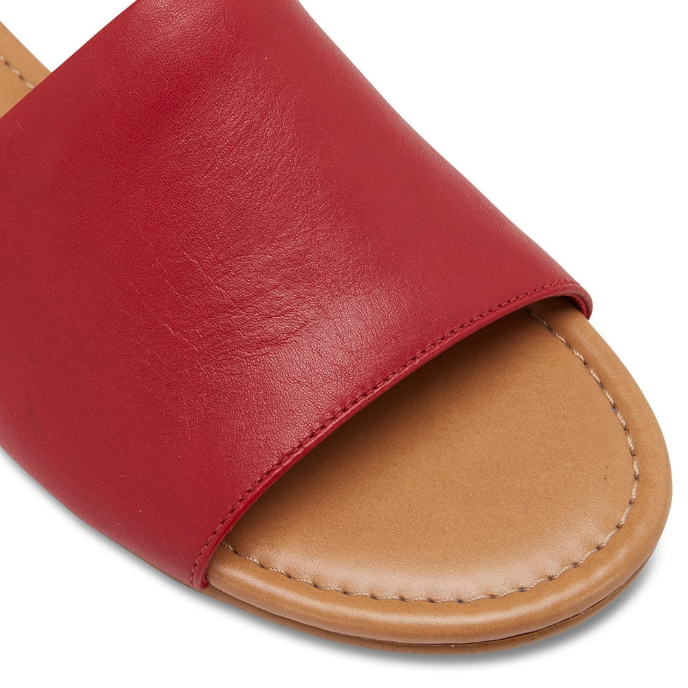 Dana Slide in Cherry Leather