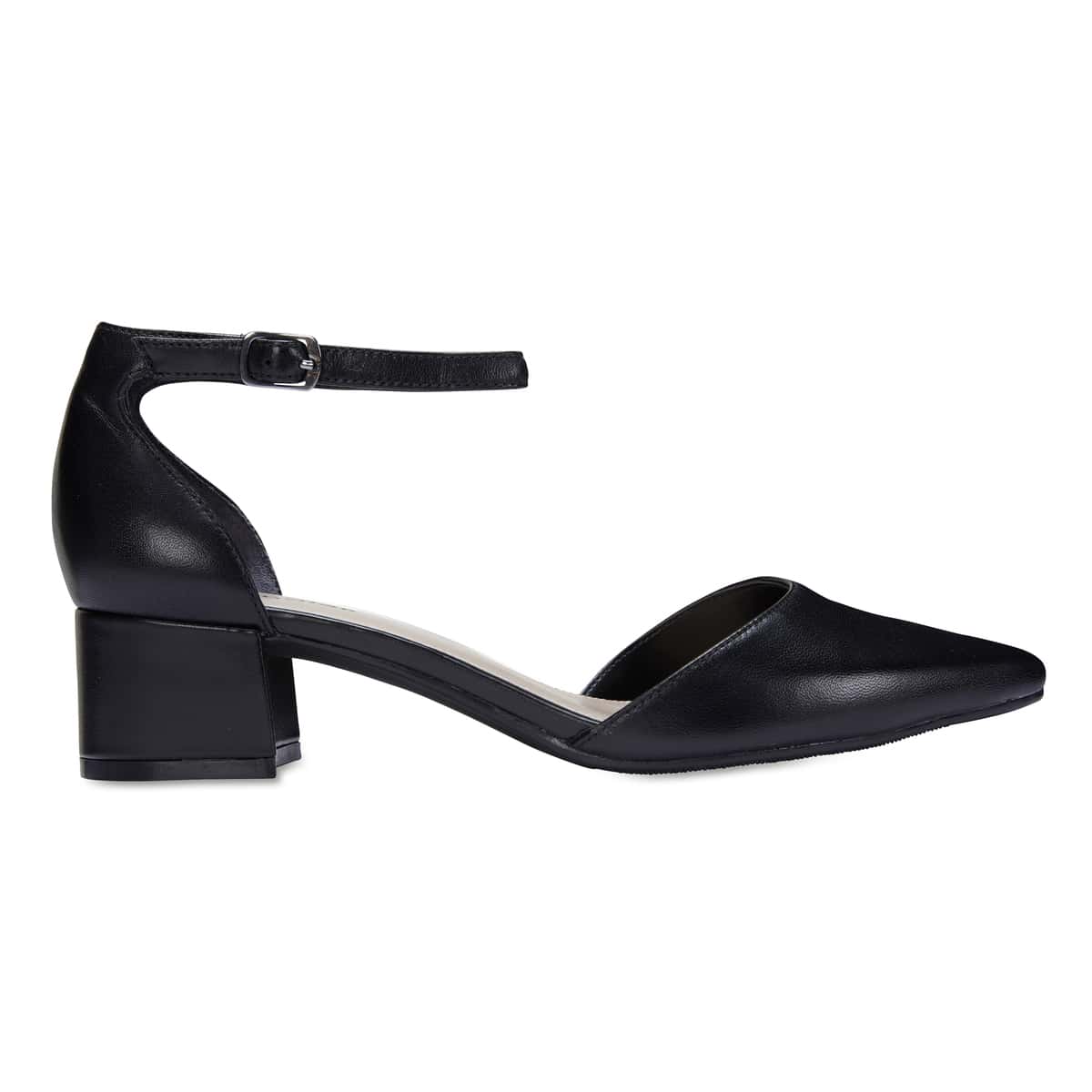 Dash Heel in Black Leather