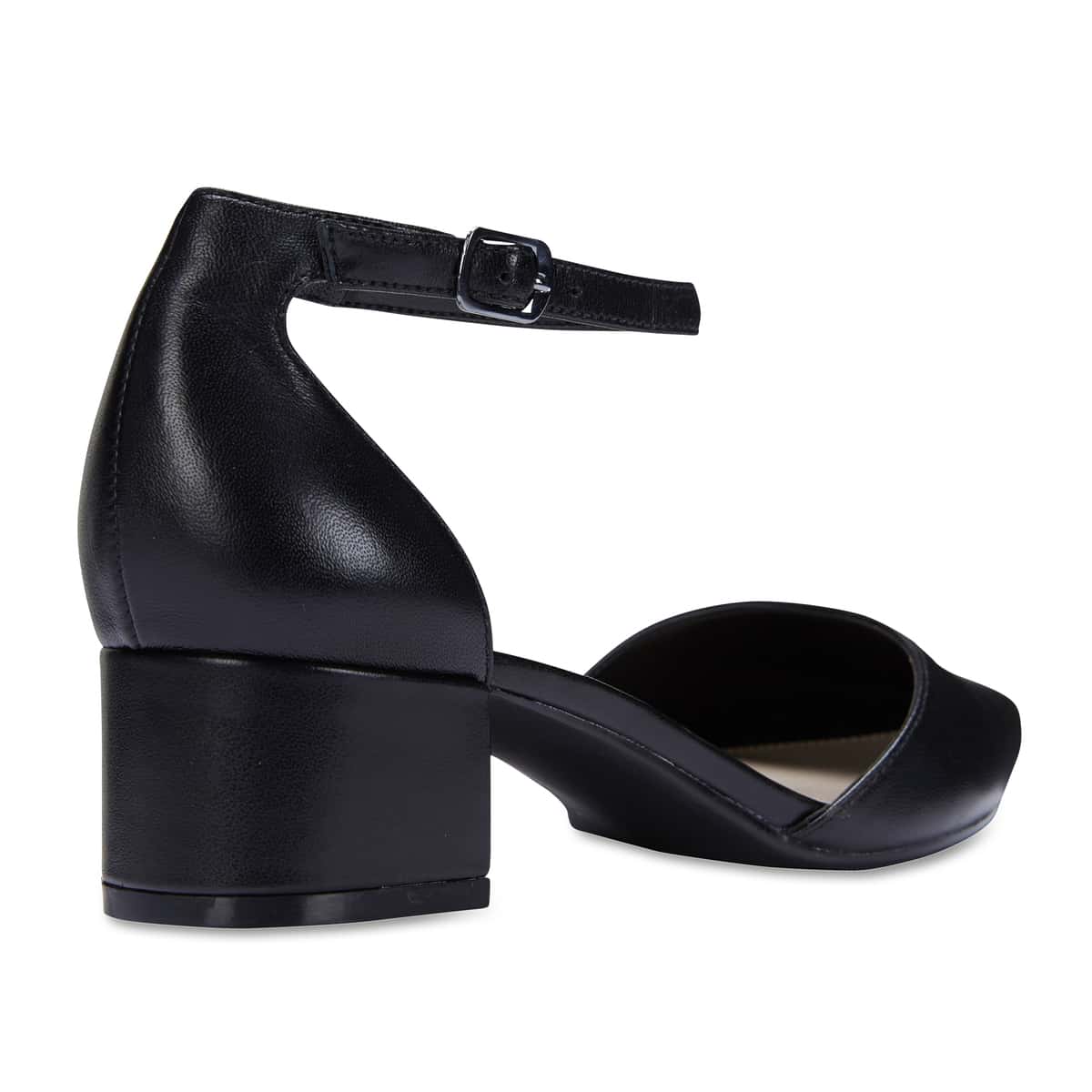 Dash Heel in Black Leather