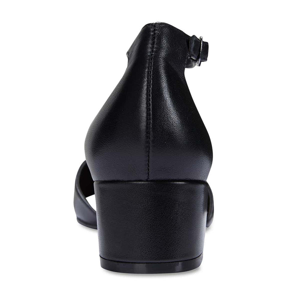 Dash Heel in Black Leather