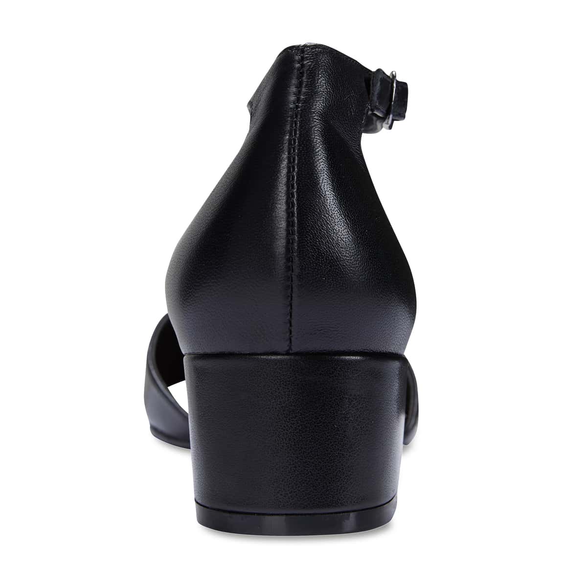Dash Heel in Black Leather