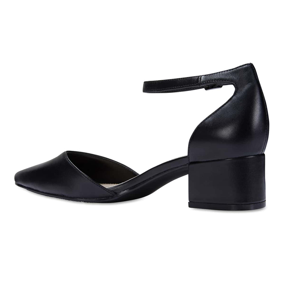 Dash Heel in Black Leather