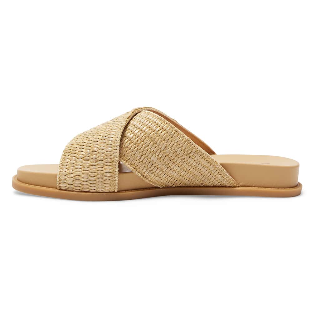 Dayna Slide in Tan Raffia