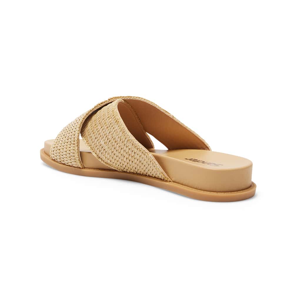 Dayna Slide in Tan Raffia