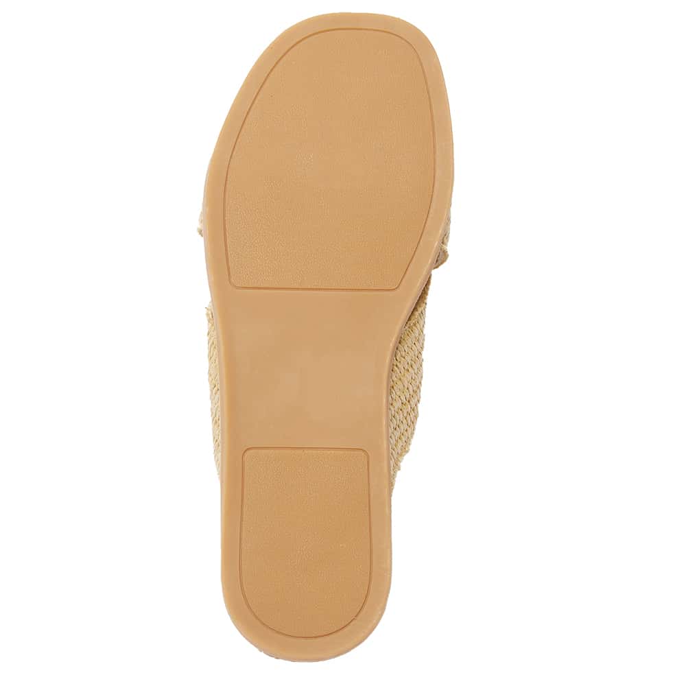 Dayna Slide in Tan Raffia