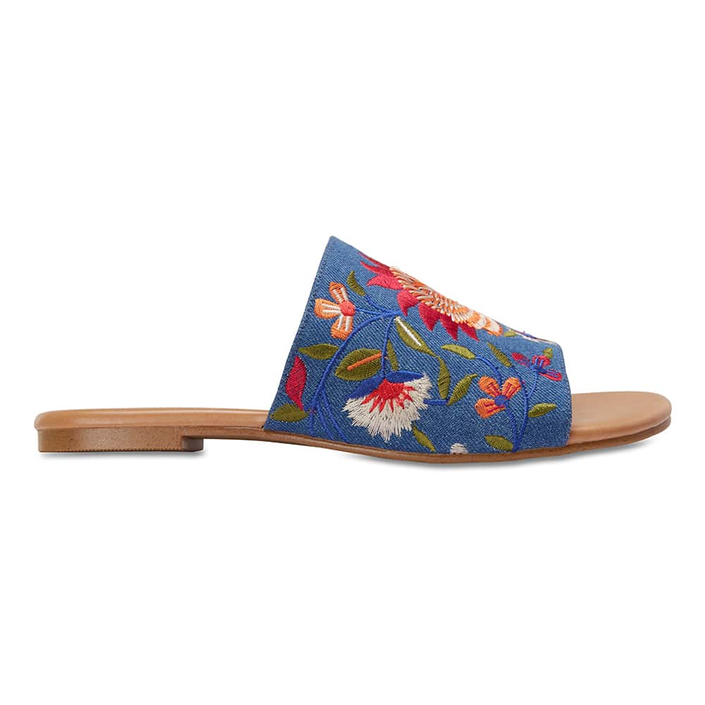 Daze Slide in Denim Fabric