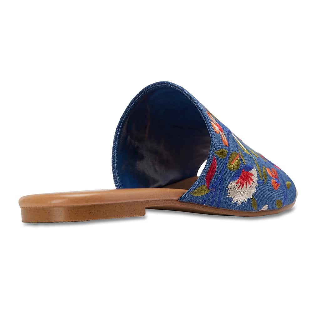 Daze Slide in Denim Fabric