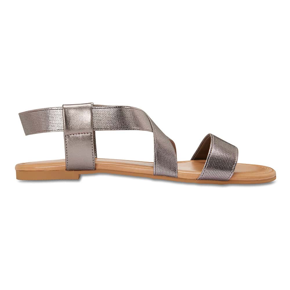 Decoy Sandal in Pewter Fabric