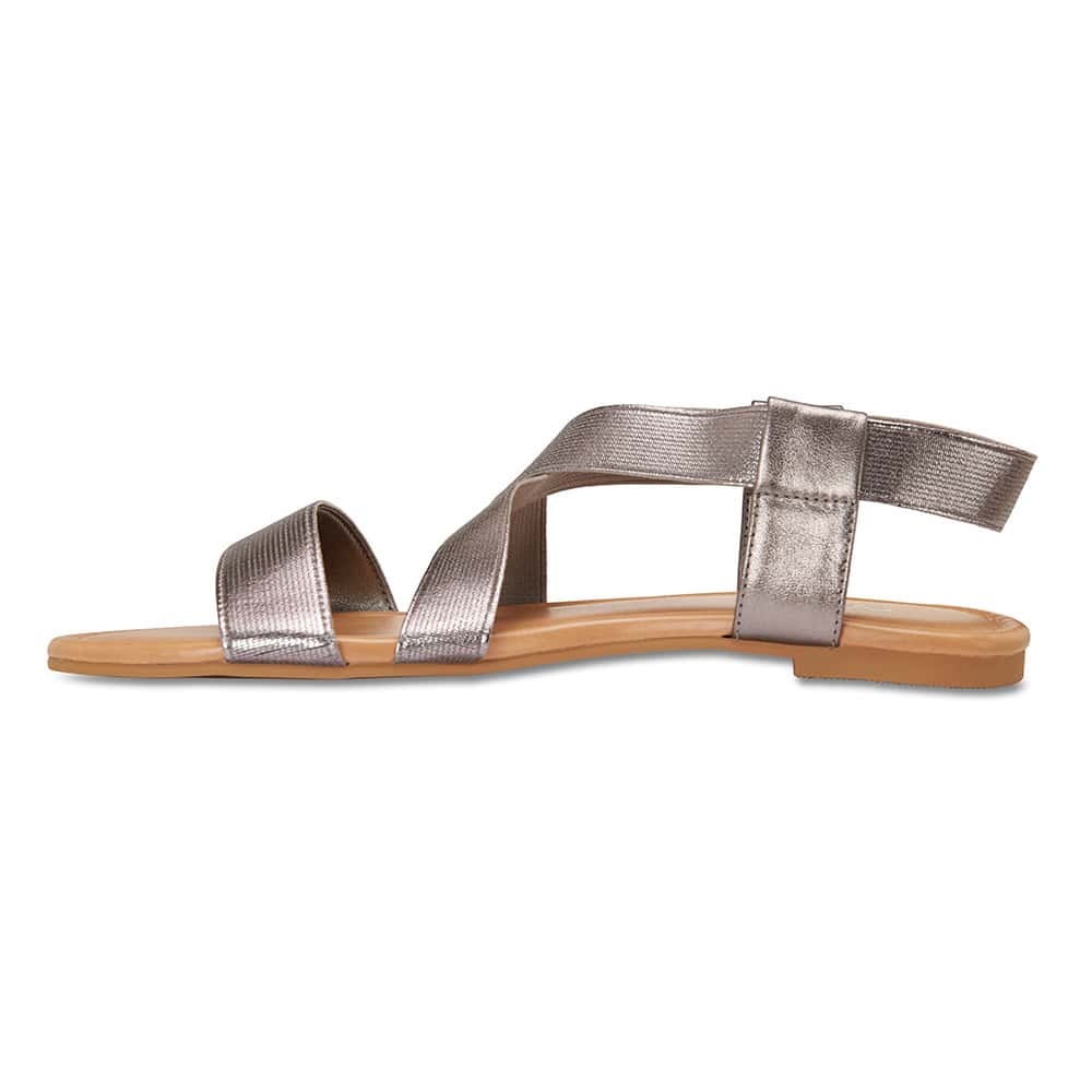 Decoy Sandal in Pewter Fabric